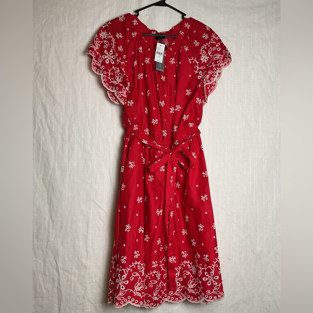 Lane Bryant Red and White Midi Dress